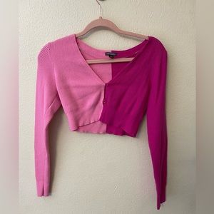 Pink Color Block Button Sweater by Wild Fable - NWOT